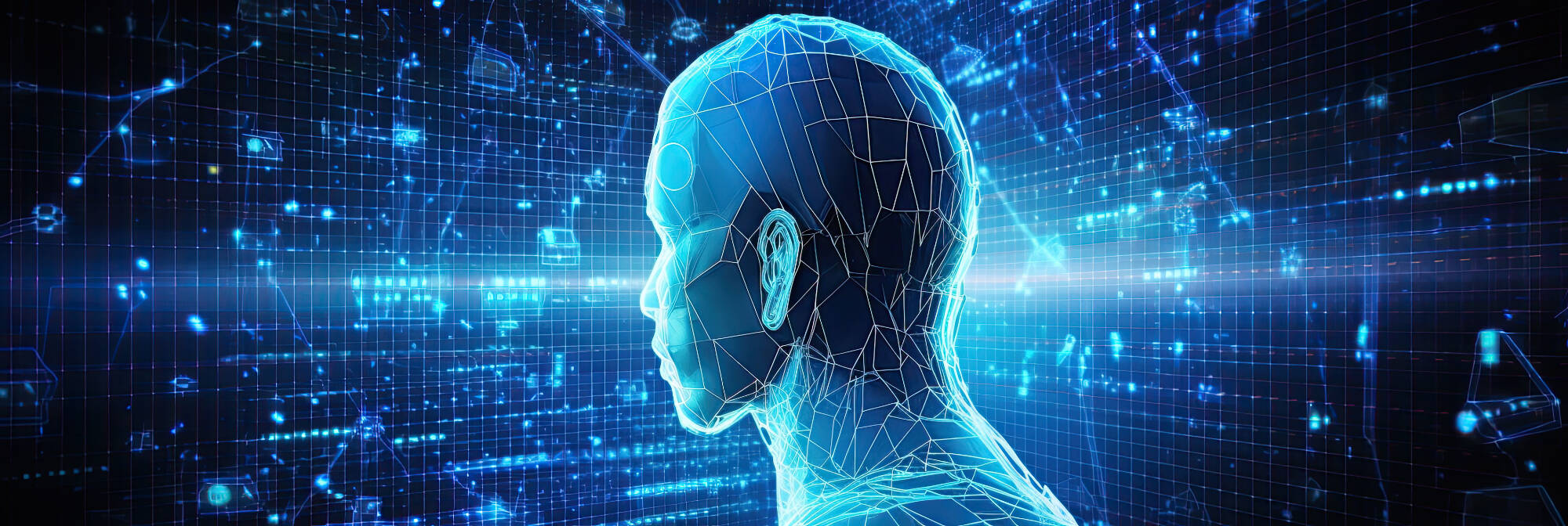 AI photo of super powered artificial intelligence working on quantum computer ai technology generative-ai